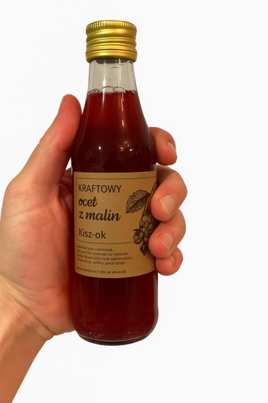 Kraftowy Ocet z Malin 0,25 l