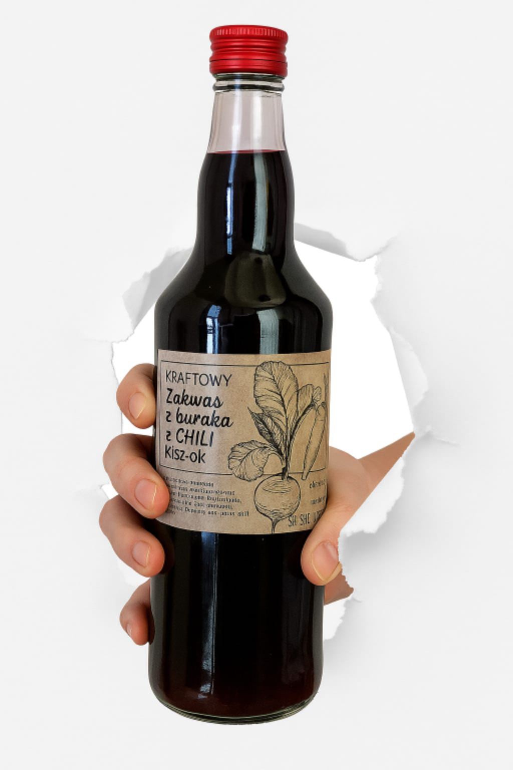 Kraftowy Zakwas z buraka z chili 0,5l