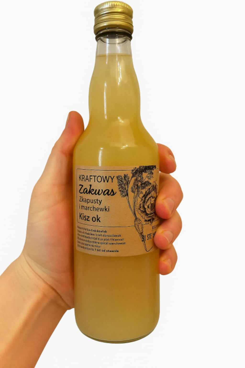 Kisz-OK – Kraftowy Zakwas z Kapusty z Marchewką 0,5 l