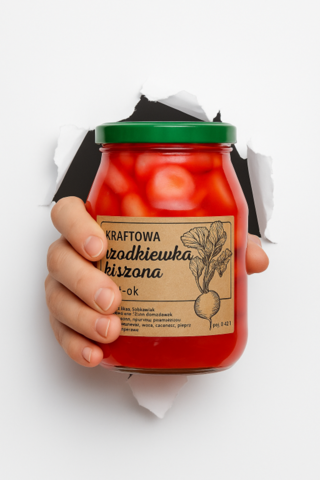 Kraftowa Kiszona Rzodkiewka 0,42 l